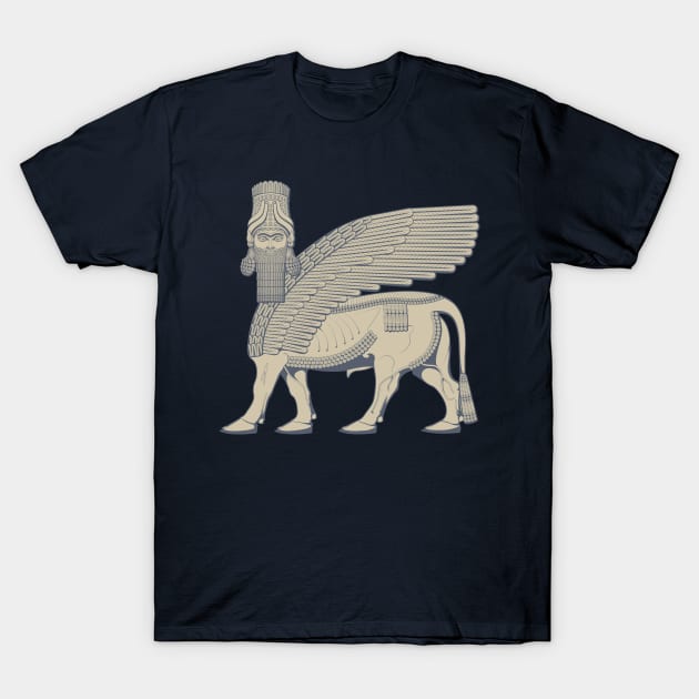 Lamassu Winged Bull Front T-Shirt by Dingir ENKI